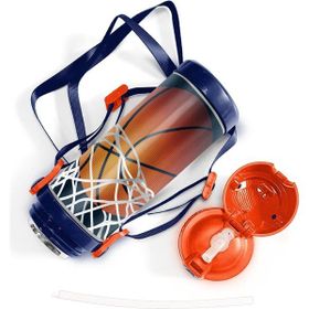 Coral High 500 ml Lacivert Turuncu Basketbol Desenli Pipetli Çelik Termos