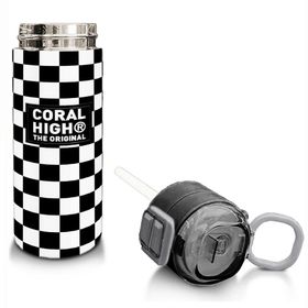 Coral High 500 ml Siyah Beyaz Dama Desenli Çelik Termos