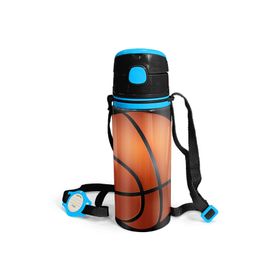 Coral High 600 ml 11940 M11 Kids Siyah Basketbol Desenli Pipetli Alüminyum Matara