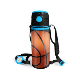 Coral High 600 ml 11940 M11 Kids Siyah Basketbol Desenli Pipetli Alüminyum Matara