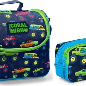 Coral High Beslenme Çantası Ve Kalemlik Takım - Lacivert - Off Road - Erkek Çocuk Kalemlik