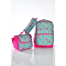 Coral High ch23111set 23111 Flamingo Desenli 3'lü Okul Çantası