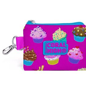 Coral High Cupcake Desenli Kız Çocuk Bozuk Para Çantası