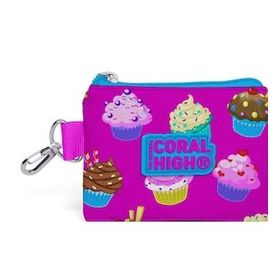 Coral High Cupcake Desenli Kız Çocuk Bozuk Para Çantası