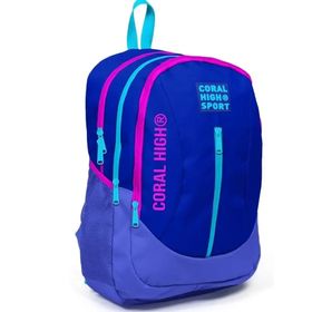 Coral High Dört Bölmeli Sport Lacivert Pembe Okul ve Günlük Sırt Çantası