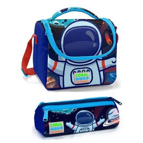 Coral High Erkek Çocuk Mavi Kırmızı Astronot Beslenme Çantası
