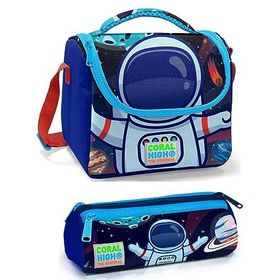 Coral High Erkek Çocuk Mavi Kırmızı Astronot Beslenme Çantası