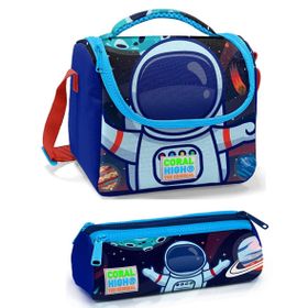 Coral High Erkek Çocuk Mavi Kırmızı Astronot Beslenme Çantası