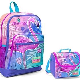 Coral High Flamingo Baskılıı Kız Çocuk İlkokul Çantası ve Beslenme Seti