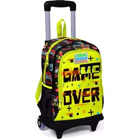 Coral High Game Over Erkek Çocuk Çekçek Çanta Seti - Işıklı Tekerlekler Okul Çantası