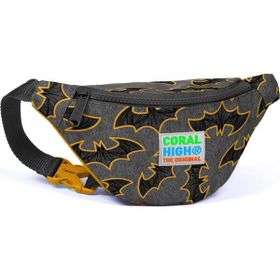 Coral High Gri Siyah Yarasa Baskılı Erkek Çocuk Bel Çantası