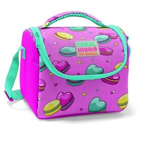 Coral High Kids Açık Pembe Makaron Desenli Thermo Beslenme Çantası