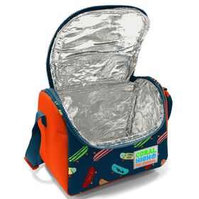 Coral High Kids Civit Neon Turuncu Kaykay Desenli USB Girişli 3’lü Erkek Çocuk Okul Çanta Seti
