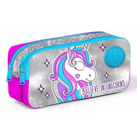 Coral High Kids İki Bölmeli Unicorns Baskılı - Kız Kalemlik