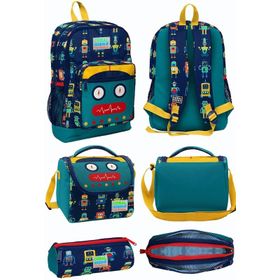 Coral High Kids Lacivert Çivit Robot Desenli 3’Lü Seti 23472 Okul Çanta