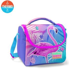 Coral High Kids Lavanta Pembe Flamingo Desenli Thermo 11705 Beslenme Çantası