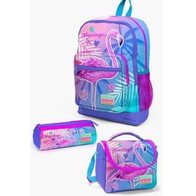 Coral High Kids Lavanta Pembe Flamingo Kız Çocuk 3’lü Okul Çanta Seti