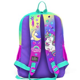 Coral High Kids Lavanta Su Yeşili Unicorn Desenli 3’lü Seti - Kız Çocuk Okul Çanta
