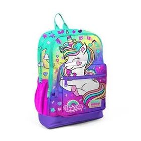 Coral High Kids Lavanta Su Yeşili Unicorn Desenli Dört Bölmeli Okul Sırt Çantası 23729 Okul Çantası