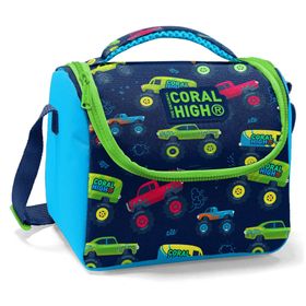 Coral High Kids Mavi Lacivert Monster Truck Desenli Thermo Beslenme Çantası