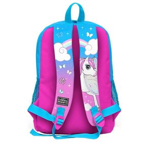 Coral High Kids Mavi Neon Pembe Unicorn Desenli 3’lü Seti - Kız Çocuk Okul Çanta