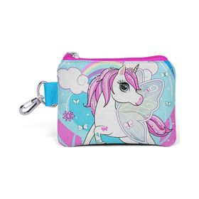 Coral High Kids Mavi Neon Pembe Unicorn Desenli Bozuk Para Çantası