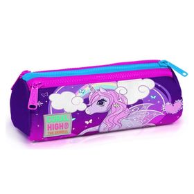 Coral High Kids Mor Pembe Unicornlu Üç Bölmeli Kalemlik