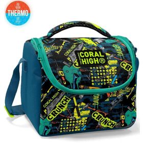 Coral High Kids Nefti Siyah Tamir Seti Desenli Thermo 11830 Beslenme Çantası