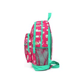 Coral High Kids Neon Mercan Alpaka Desenli Dört Bölmeli 23466 Okul Sırt Çantası