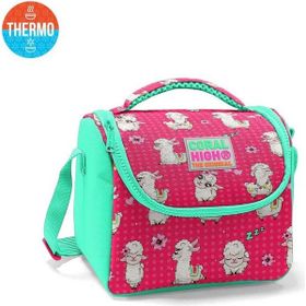 Coral High Kids Neon Mercan Alpaka Desenli Thermo Beslenme Çantası