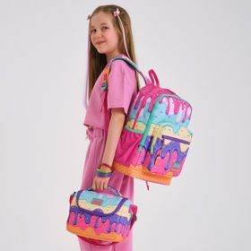 Coral High Kids Pembe Rengarenk Dondurma Desenli 2'li Okul Çanta Seti