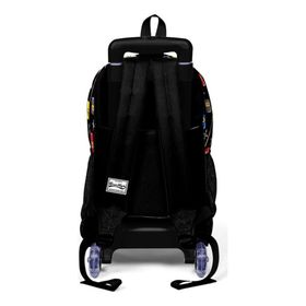Coral High Kids Siyah Ninja Desenli Çekçekli 2'li Çanta Seti SET0223381 Okul Çantası