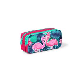 Coral High Kids Su Yeşili Pembe Kedi Desenli Bozuk Para Çantası