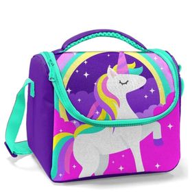 Coral High Kız Çocuk Mavi Unicorn Mor Yeşil Unicorn Beslenme Çantası Seti