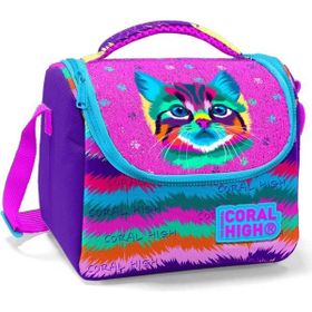 Coral High Kız Çocuk Mor Kedi Okul - Thermo Yalıtımlı Beslenme Çantası