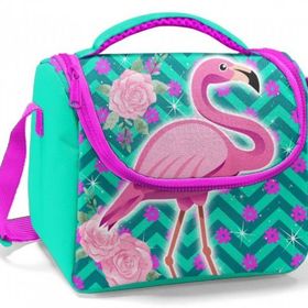 Coral High Kız Çocuk Pembe Yeşil Flamingo Thermo Yalıtımlı Çok Renkli Okul Beslenme Çantası