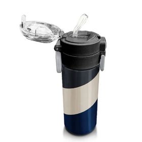 Coral High Lacivert Koyu Gri Bej Desenli 500 ml Termos