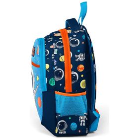 Coral High Lacivert Mavi Astronot Desenli Üç Bölmeli Okul Sırt Çantası Okul Çantası