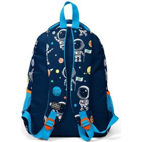 Coral High Lacivert Mavi Astronot Desenli Üç Bölmeli Okul Sırt Çantası ve Beslenme Seti Okul Çantası