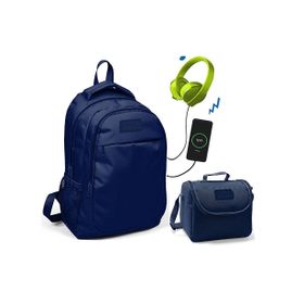 Coral High Lacivert Okul Erkek Çocuk - Usb Soketli Beslenme Çantası