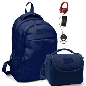 Coral High Lacivert Okul Erkek Çocuk - Usb Soketli Beslenme Çantası