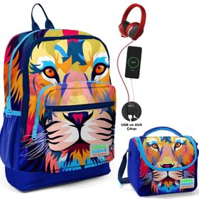 Coral High Lacivert Okul Erkek Çocuk - Usb Soketli Beslenme Çantası