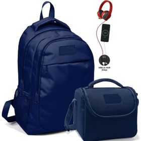 Coral High Lacivert Okul Erkek Çocuk - Usb Soketli Beslenme Çantası