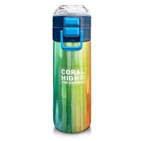 Coral High Lacivert Renkli Çizgili Desenli 500 ml Termos