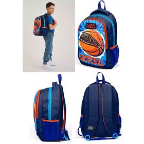 Coral High Lacivert Turuncu Basketbol Okul Sırt ve Beslenme Çantası Seti