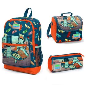 Coral High Lisanslı Kaykay Okul Çanta-Beslenme-Kalemlik Set