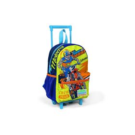 Coral High Minik Yuva Çekçekli Sırt Çantası Fosforlu Sarı Saks Motorsiklet Desenli Iki Bölmeli 24042 K120.1 Okul Çantası