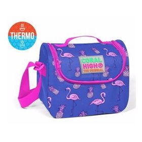 Coral High Mor Flamingo Desenli Termoslu Beslenme Çantası