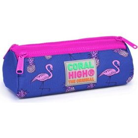 Coral High Mor Flamingo Kalem Çanta, Üç Bölmeli 22316 Kalemlik