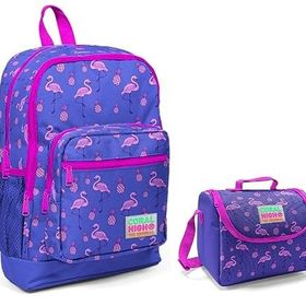 Coral High Mor Flamingo Kız Çocuk İlkokul Çantası ve Beslenme Seti